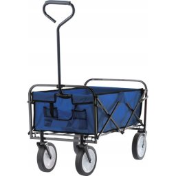 Carucior de gradina pliabil Chomik, albastru, 70 kg, 116x54x90 cm