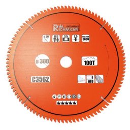 Disc vidia multimaterial pentru lemn si aluminiu, 100 dinti, 300x30 mm, Richmann Exclusive