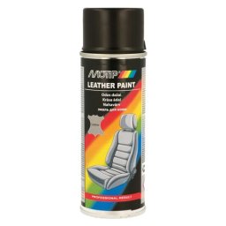 Vopsea spray pentru piele MOTIP, negru, 200 ml pentru retus si reîmprospatare