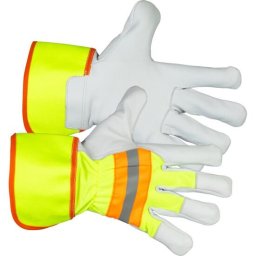 Manusi reflectorizante din piele si poliester, 09/L, Strend Pro Janus