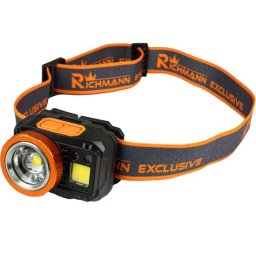 Lanterna frontala cu acumulator, LED CREE XPG + COB, 400 lm, ZOOM