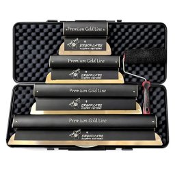Set 4 gletiere profesionale inox Premium Gold cu rola si geanta, Olejnik