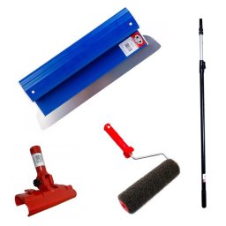 Set gletiera profesionala inox 100 cm cu rola si maner telescopic Ergolite