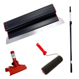 Set gletiera profesionala inox 100 cm cu rola si maner telescopic Ergoplast