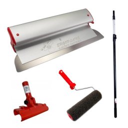 Set gletiera profesionala 125 cm cu lama inox, rola si maner telescopic Ergoplane