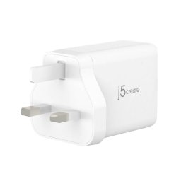 Incarcator J5Create 65W GAN USB-C 3-PORT UK Alb