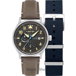 AVI-8 AVI-8 AV-4101-09 Mens Watch Hawker Hurricane McKellar Dual Time GMT 44mm 5ATM AV-4101-09
