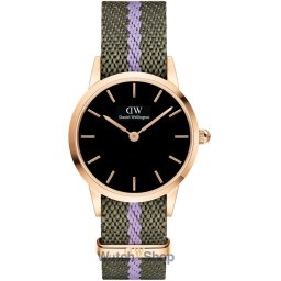 Daniel Wellington Daniel Wellington DW00100680 Ladies Watch Iconic NATO Green/Purple 28mm 3ATM DW00100680