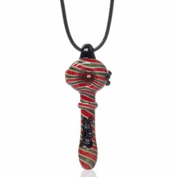 Dogg Lbs SWED Pipa sticla efect inversat spoon cu Colier Everyday 70mm - rosu