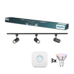 Philips - Spot LED dimabil pentru șină EASYLINK HUE, 3x GU10/4,7W/230V + Hue Bridge