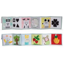 Jucarie 3 in 1 pentru landou taf toys - carticica hazlie