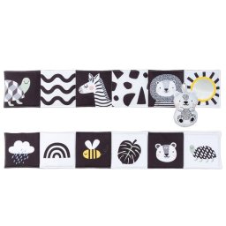 Jucarie 3 in 1 pentru landou taf toys - carticica hazlie - savannah