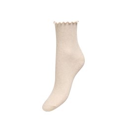 ONLY Șosete Onlcaya Lettuce Edge Socks Acc 15385565 13-0401 TCX oatmeal