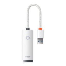 Adaptor de retea extern USB tip C din seria Baseus Lite - RJ-45 1Gbps (1000Mbps) alb (WKQX000302)