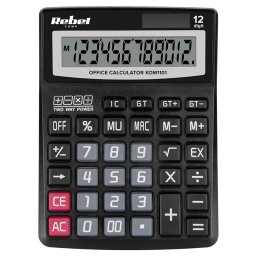 Calculator de Birou Rebel OC-100 (KOM1101) Display 12 Cifre Negru
