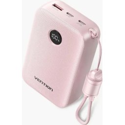 Baterie Externa Vention 20000mAh 2 x USB-C 1x USB-A 22.5W Roz