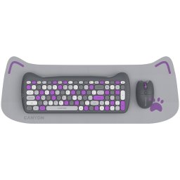 Tastatura CNS-HSETW6VT Kitty Edition - Tastatura, USB Wireless, Violet + Mouse Optic