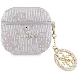 Husa pentru Apple AirPods 4 - Guess 4G Strass Charm Collection (GUA4P4E4CDP) - Pink