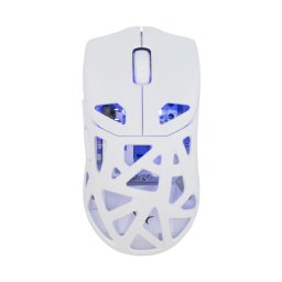 Mouse GM-5019 Dagonet – Mouse gaming wireless 2.4 GHz, optic 24000 DPI, 6 butoane + scroll, ultra-light, alb
