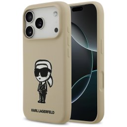 Husa Husa pentru iPhone 17 Pro - Karl Lagerfeld Silicone Sketch & Logo (KLHMP17LSKIGROW) - Brown Karl