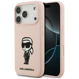 Husa Husa pentru iPhone 17 Pro - Karl Lagerfeld Silicone Sketch & Logo (KLHMP17LSKIGROP) - Pink Karl