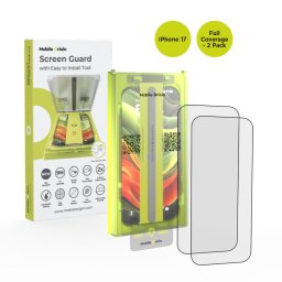 Screen Guard with easy applicator, full coverage, 2 pack - iPhone 17