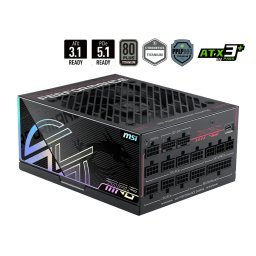Sursa MPG Ai1600TS PCIE5, 1600W, 80+ Platinum, Full Modulara, ATX 3.1, PCIe 5.1, Negru