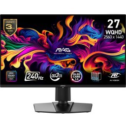 Monitor LED MAG 274QP QD-OLED X24, 26.5", WQHD, 2560x1440, HDMI, DisplayPort, NVIDIA G-SYNC Compatible, AMD FreeSync Premium, Pivot, 240Hz 0.03ms, Negru