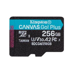 Card memorie microSDXC Kingston Canvas Go Plus SDCG4/256GBSP 256GB, Class 10, UHS-I U3, V30, A2