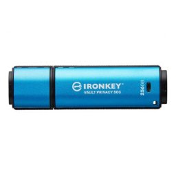 Memorie USB Kingston IronKey Vault Privacy 50C IKVP50C/256GB, 256GB, USB-C, Blue