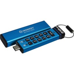 Memorie USB Kingston IronKey Keypad 200C IKKP200C/512GB, 512 GB, USB-C, Blue
