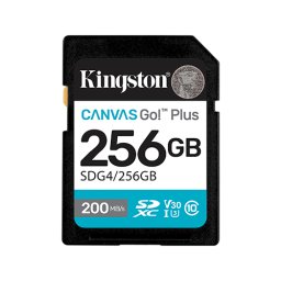 Card Memorie SDXC Kingston Canvas Go Plus SDG4/256GB, Class 10, UHS-I U3, V30, A2