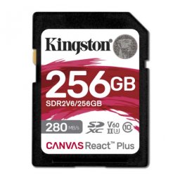 Card Memorie SDXC Kingston Canvas React Plus SDR2V6/256GB 256GB, Class 10, UHS-II U3, V60
