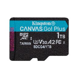 Card Memorie microSDXC Kingston Canvas Go Plus SDCG4 SDCG4/1TBSP 1TB, Class 10, UHS-I U3, V30, A2