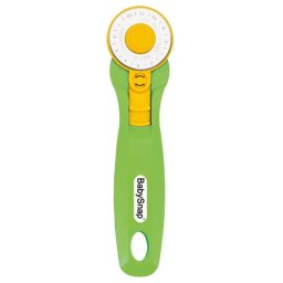 Cutter rotativ ergonomic cu lama de 45 mm diametru, maner silicon BabySnap verde mar