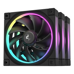 DeepCool FL12-3 in 1 Carcasă calculator Ventilator 12 cm Negru 3 buc.