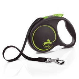 Lesa pentru caini Flexi, Retractabila, Pana la 15 kg, marimea S, 5 m, Verde