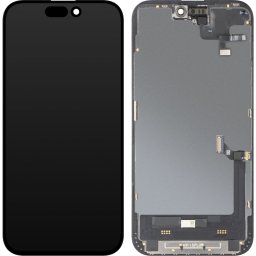 Display cu Touchscreen si Senzor Proximitate Lumina MP compatibil cu Apple iPhone 15 Plus, cu Rama, Versiune Soft OLED FHD Diagnostic, Negru