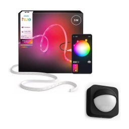 Philips - Bandă LED RGBW dimerizabilă pentru exterior Hue FLUX 5m LED/30W/230V + senzor de mișcare