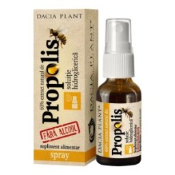 Spray cu Extract Natural de Propolis fara Alcool, 20 ml, Dacia Plant