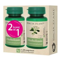 Set 2 x HerboTensin, Reglator al Tensiunii, 60 Comprimate 1+1 Cadou, Dacia Plant