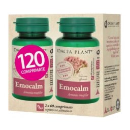 Set 2 x Emocalm cu Valeriana, 60 Comprimate 1+1 Cadou, Dacia Plant