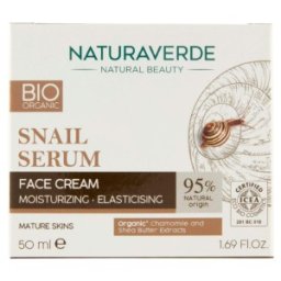 Set 2 x Crema de Fata Bio Hidratanta Naturaverde, cu Extract de Melc, 50 ml