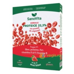 Set 2 x Cereale Proteice cu Capsuni, Sanovita, 250 g