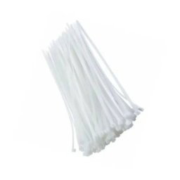 Set 5 x 100 Colier din Plastic, Alb, 3.6 x 250