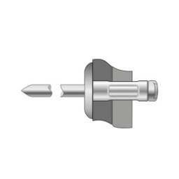 Set 250 x Pop-nituri Multigrip Cap Lat Aluminiu Otel-4 X 16