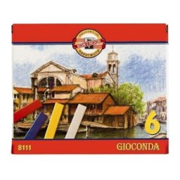 Set 2 x Creta Patrata Uleioasa, 7 x 7 x 75 mm, 6 Culori, Koh-I-Noor Gioconda