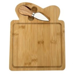 Set 2 x Platou din Bambus, cu 1 Accesoriu, pentru Prezentare si Servire Branzeturi, Grunberg