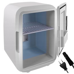 Mini Frigider 4L Portabil 2-in-1 cu Functie de Racire si Incalzire, Alimentare 220V/12V, Alb