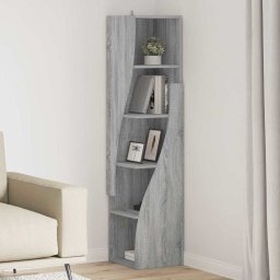 Dulap de colt Alb 32x32x140cm Lemn compozit GartenMobel Dekor
